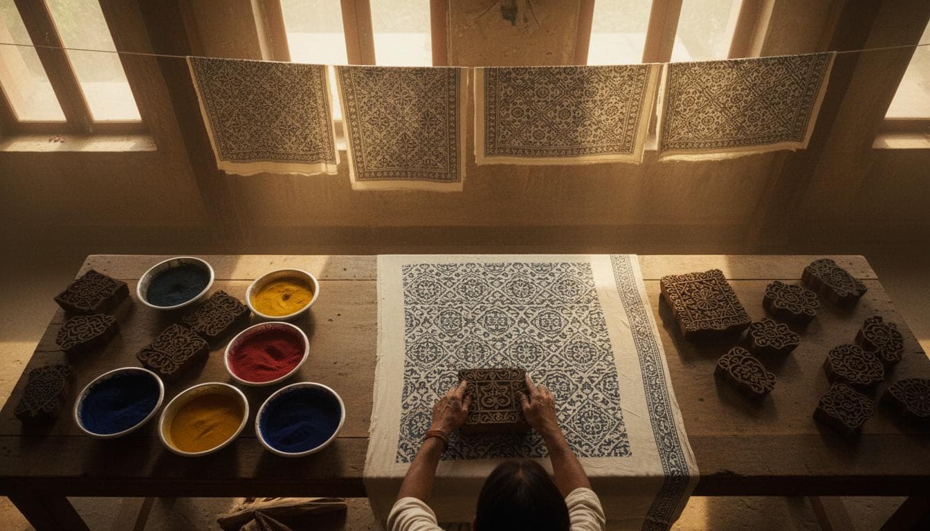 Traditional block printing